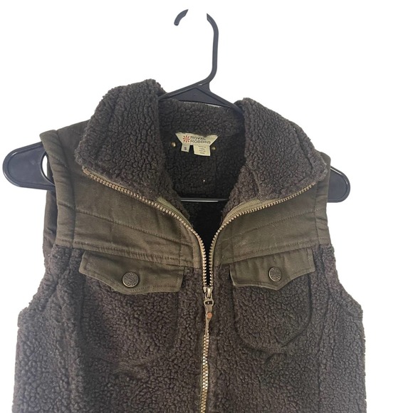 Royal Robbins Women's Size Small Army Green Sherpa Canvas Outdoor Vest - Picture 2 of 10